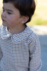 David Shirt Long Sleeve w/ Elastic in Highlands Tattersall