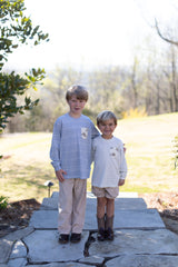 Boy Tee Long Sleeve Premium in Baby Blue Stripe Knit