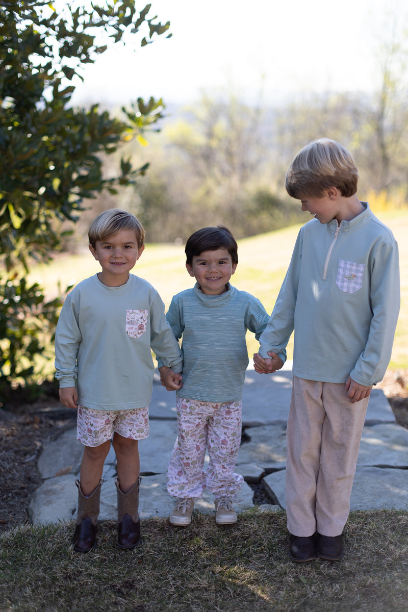 Boy Tee Long Sleeve Premium in Mist Knit w/ Pocket