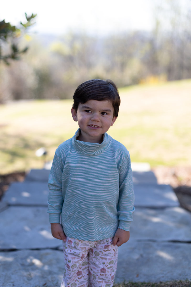 Turtleneck Premium in Sage Stripe Knit