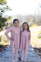 Leggings Premium in Blush Ecru Stripe Knit