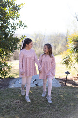 Leggings Premium in Blush Ecru Stripe Knit