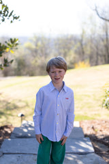 Roy Shirt Long Sleeve in Light Blue 1/8 Check