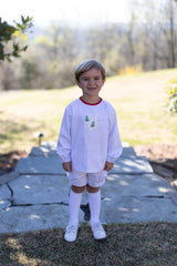 Finn Shorts in Bitty Dot Blue Pique