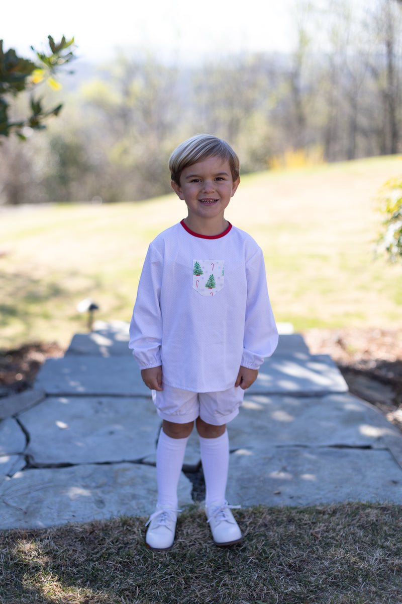 Finn Shorts in Bitty Dot Blue Pique