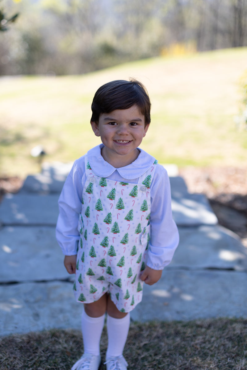 Hayes Vintage Shortall w/ No Pocket in Christmas Tree Blue