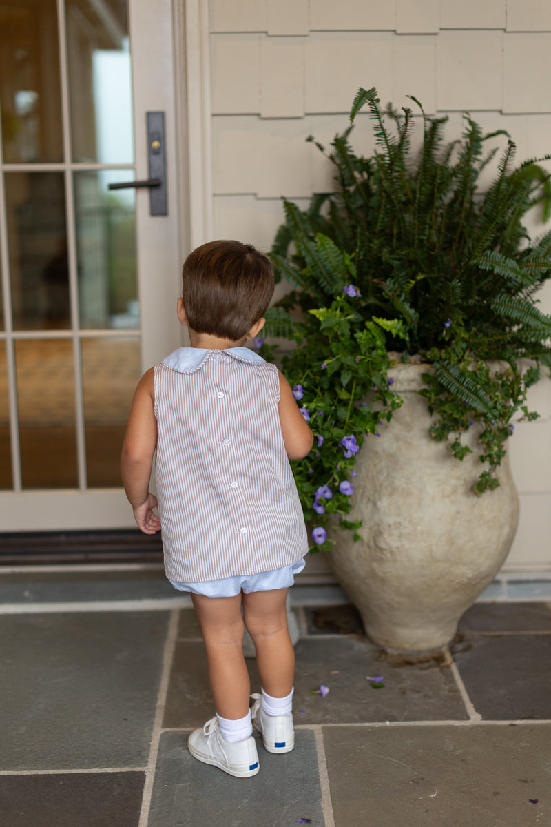 David Shirt Sleeveless in Tan Lines