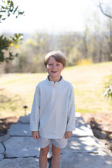 Boy Shorts in Light Blue Pique