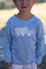 Boy Tee Long Sleeve Sky Blue w/ Dump Truck