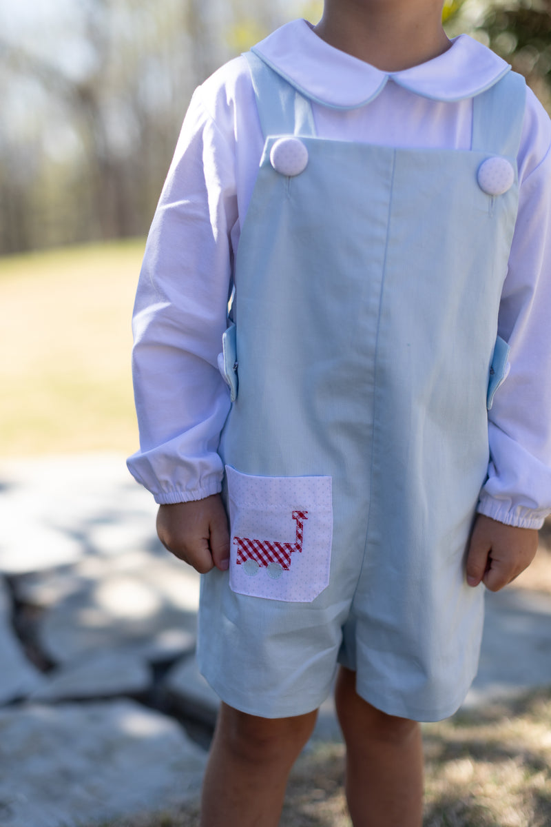Hayes Vintage Shortall in Light Blue Pique