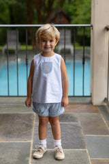 Finn Shorts in Blue Gauze