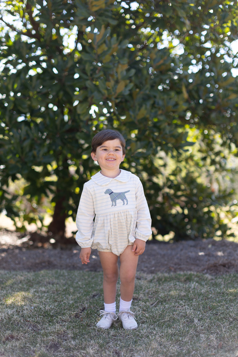 Forrest Bubble Long Sleeve Knit in Baby Blue Stripe Knit