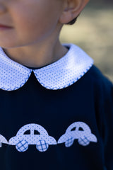 David Knit Shirt Long Sleeve Basic in Navy Knit