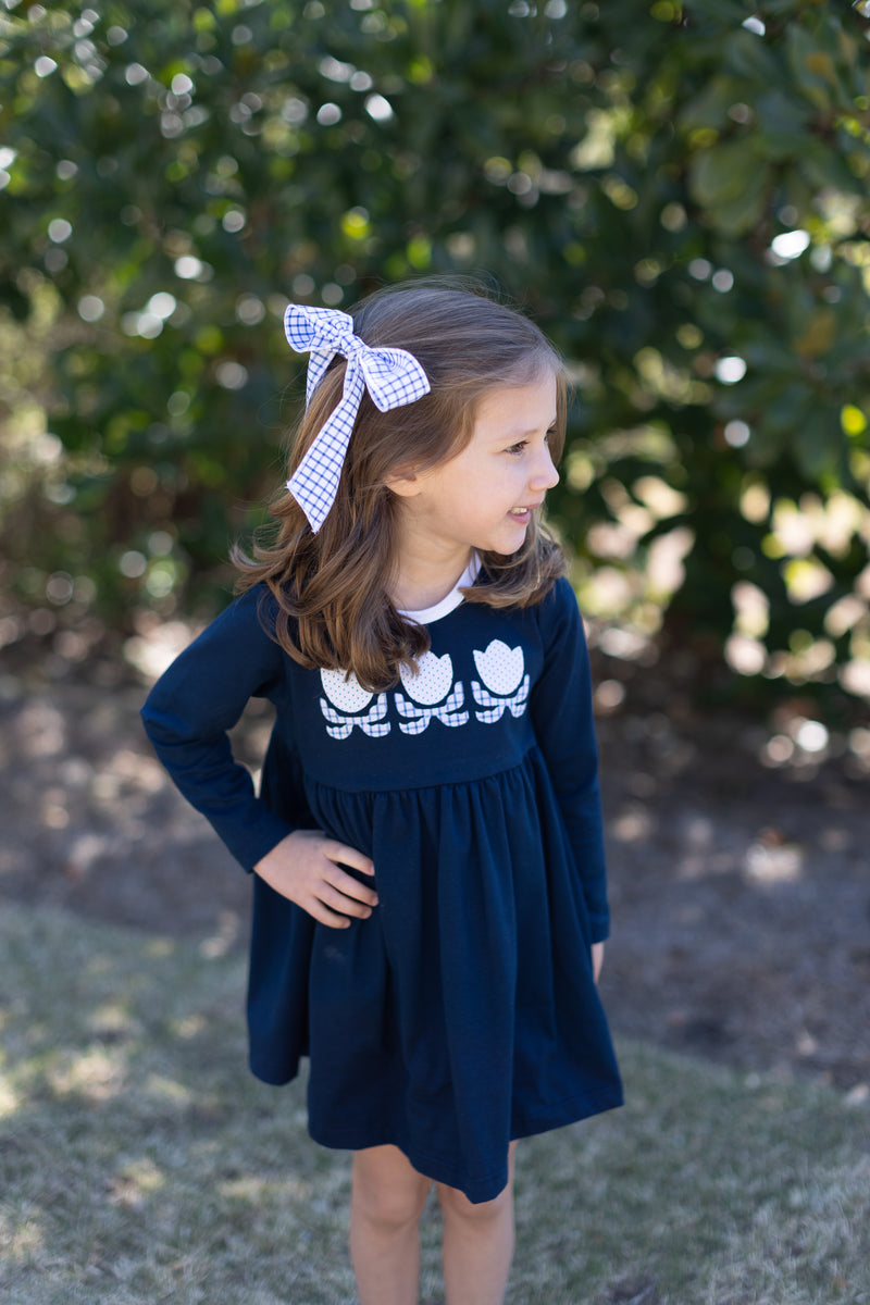 Sophie Knit Dress Long Sleeve Basic in Navy Knit