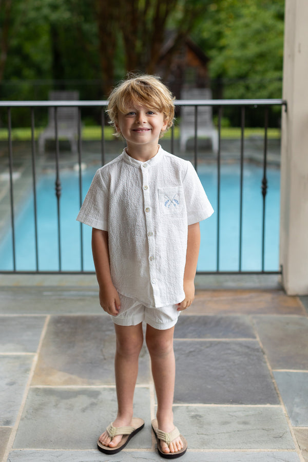 Finn Shorts Lined in Ivory Gauze