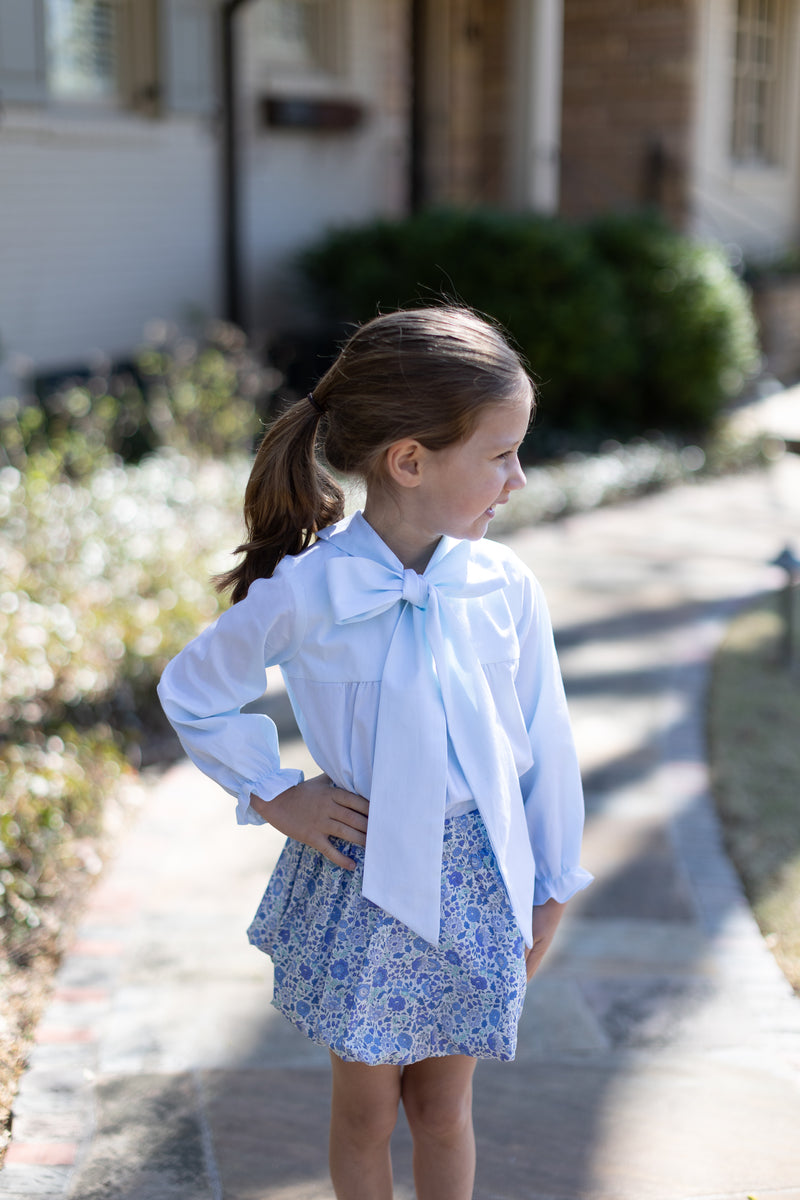 Megan Bubble Skirt in Blue Liberty Floral