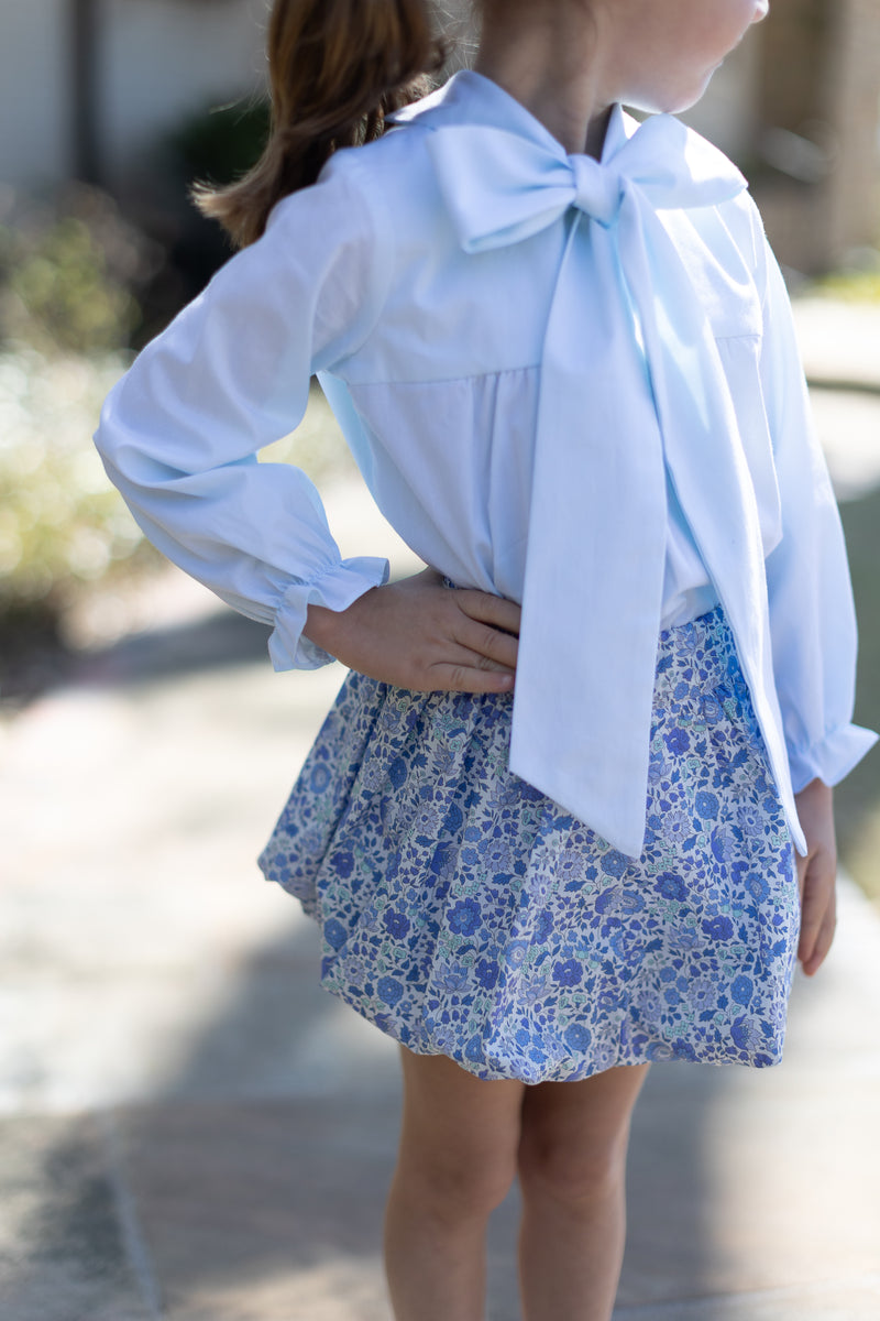 Megan Bubble Skirt in Blue Liberty Floral