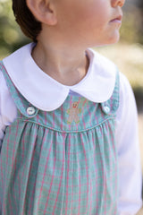 Payton Bubble Long w/ Piping Straps in Christmas Plaid