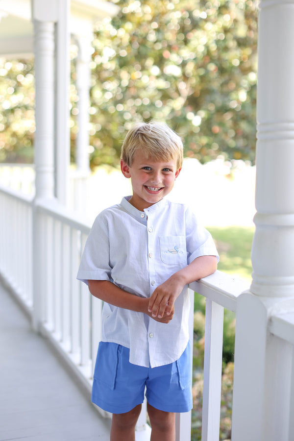 Cooper Shorts in Cobalt Pique