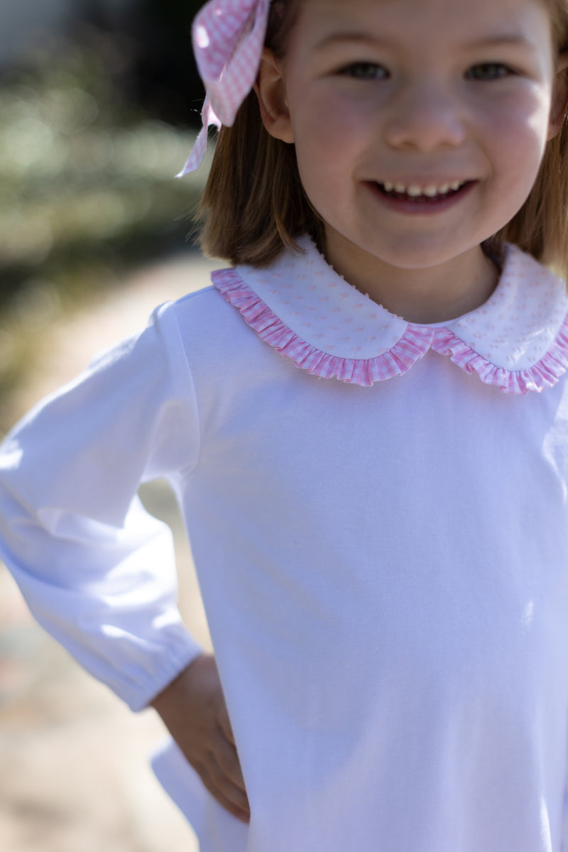 Sutter Knit Top Long Sleeve Basic in White Knit