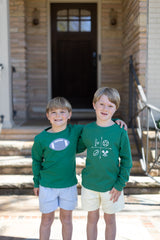 Boy Tee Long Sleeve Kelly Green w/ Football