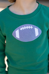 Boy Tee Long Sleeve Kelly Green w/ Football