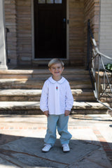Braden Banded Pants in Christmas Plaid