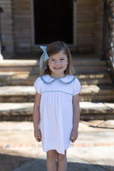 Amy Dress in White Corduroy