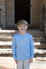 Boy Tee Long Sleeve Sky Blue with Deer Silhouette