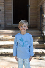 Boy Tee Long Sleeve Sky Blue with Flying Duck