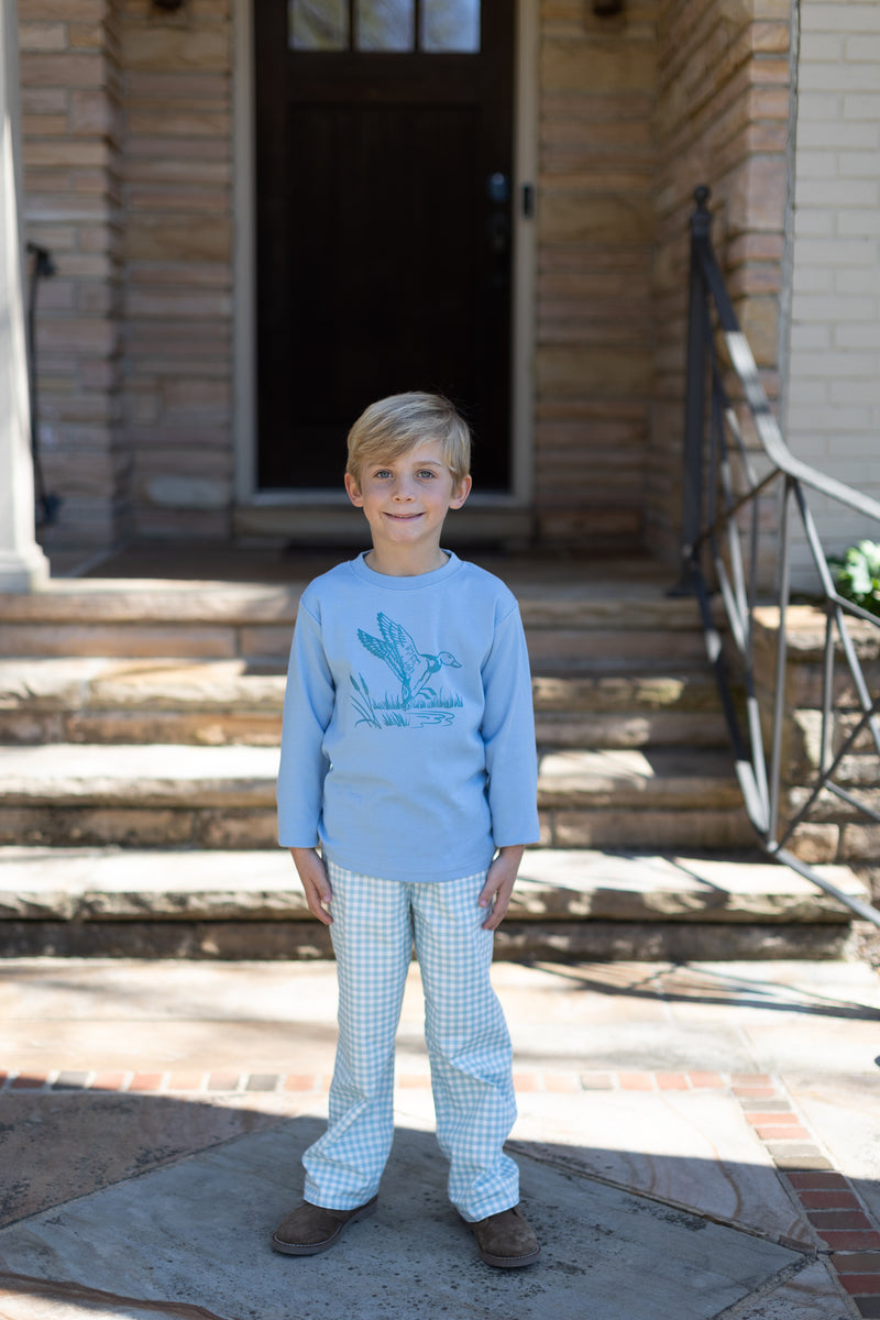 Ford Reversible Pants in Duck Hunt Ivory/French Blue Check