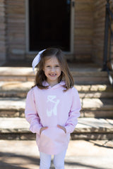 Fleece Hoodie Baby Pink with Ballet Shoes