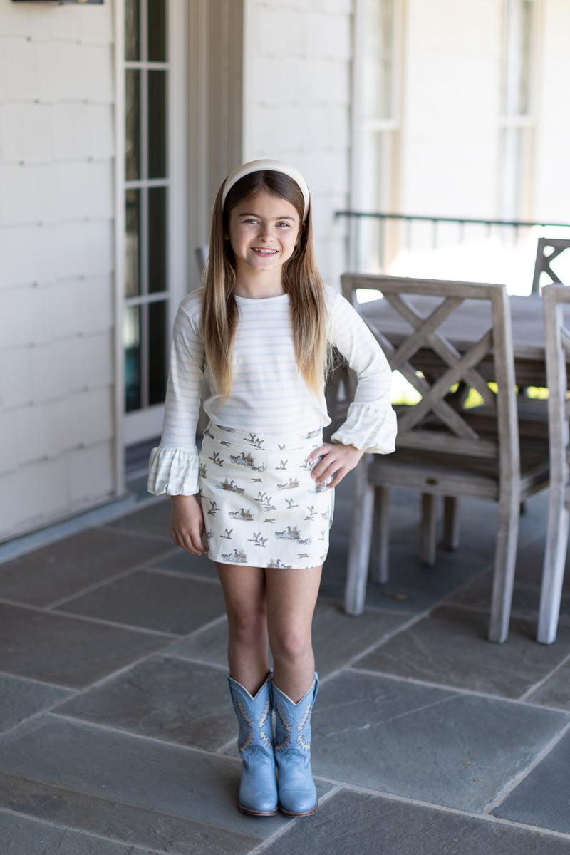 Sister Tee Premium in Baby Blue Stripe Knit