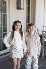 Avery Top Long Sleeve in Ivory Non-Wrinkle Cord