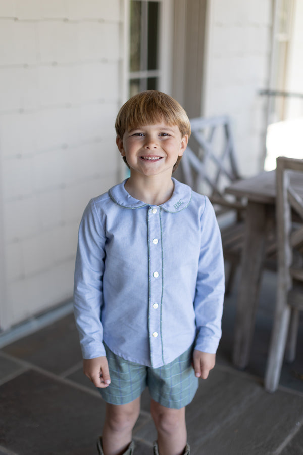 Fitz Shirt Long Sleeve in Light Blue Chambray