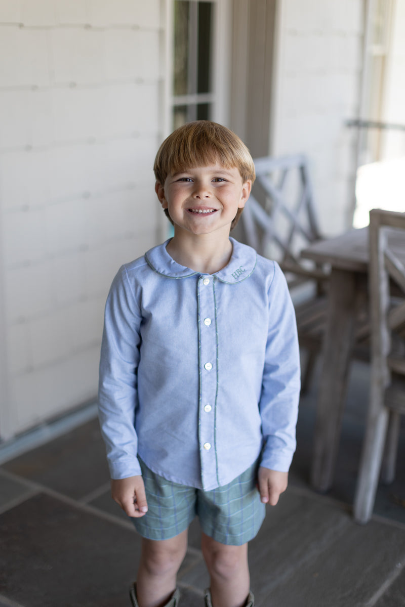 Fitz Shirt Long Sleeve in Light Blue Chambray