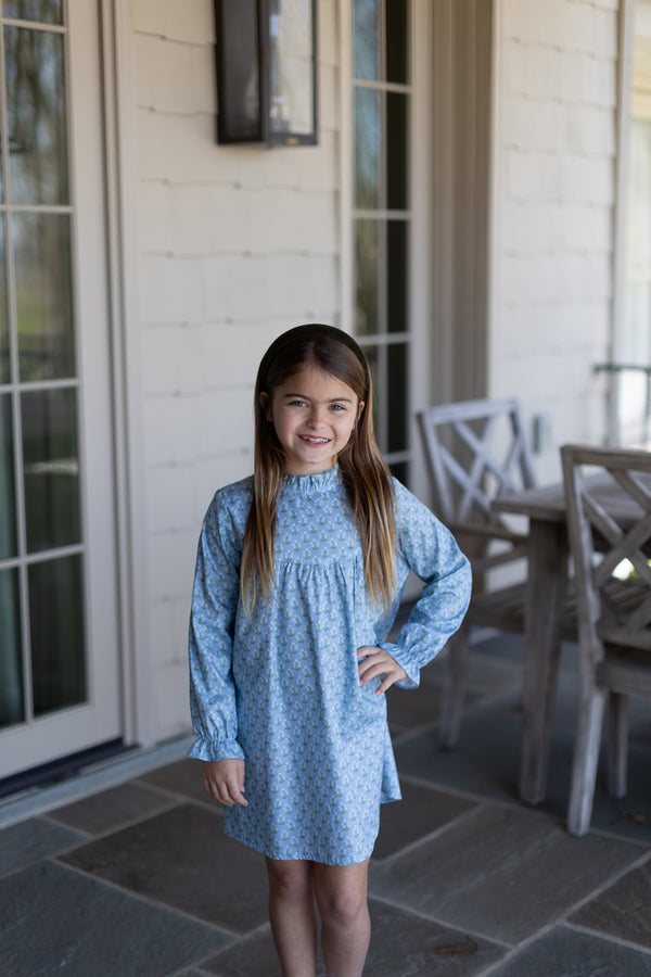 Avery Dress Long Sleeve in Jayne Mini Block