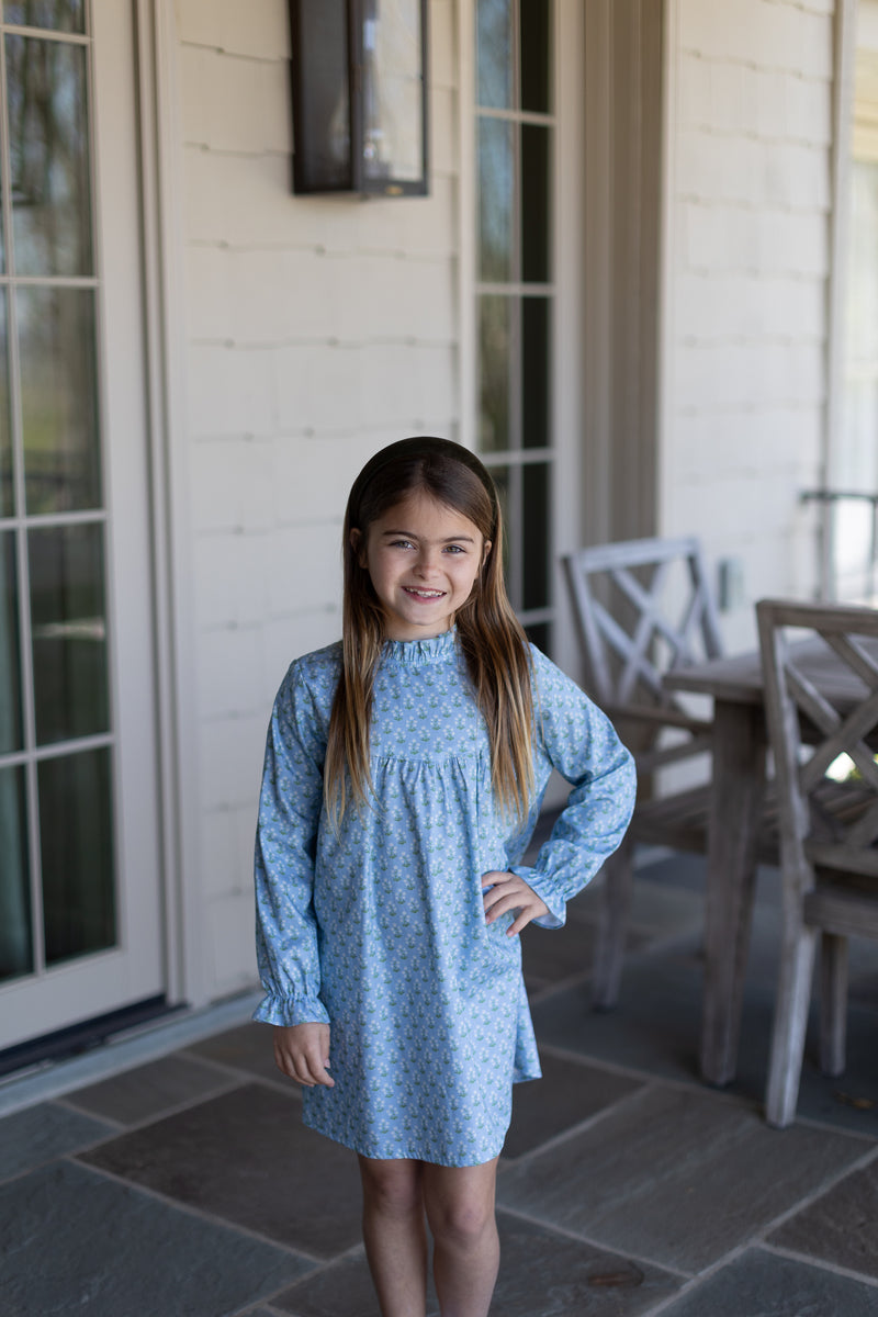 Avery Dress Long Sleeve in Jayne Mini Block