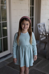 Sophie Knit Dress Long Sleeve Premium in Mist Knit