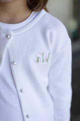 Julius Berger Cardigan w/ 2 Initial Tulip Monogram