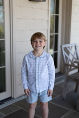 Fitz Shirt Long Sleeve in Sage Windowpane