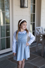 Hannah Pinafore Dress w/ No Pockets in Porcelain Velvet