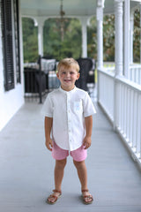 Boy Shorts in Nantucket Red Seersucker