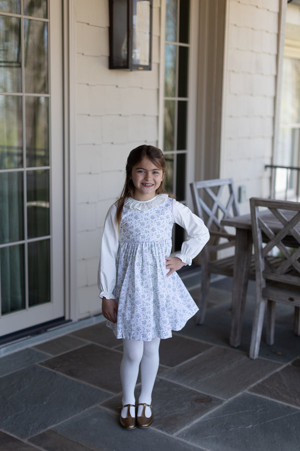Allyson Top Long Sleeve Lined in Ivory Lawn