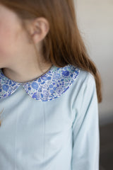 Layton Knit Dress Long Sleeve Premium in Light Blue Knit