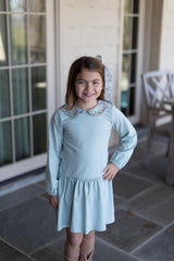 Layton Knit Dress Long Sleeve Premium in Mist Knit