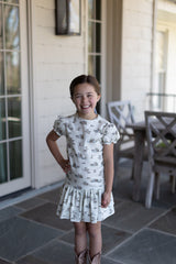 Betty Jane Dress in Duck Hunt Ivory