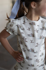 Betty Jane Dress in Duck Hunt Ivory