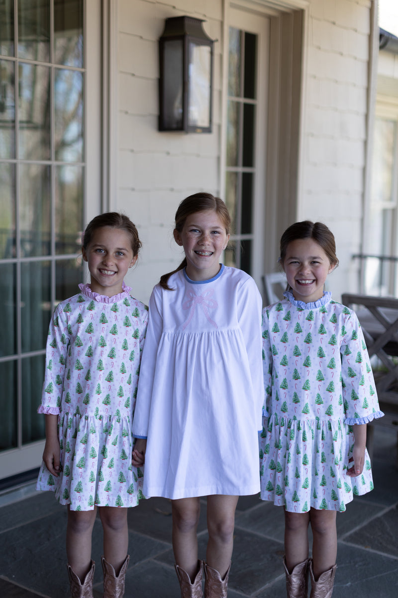 Erin Dress in White Corduroy