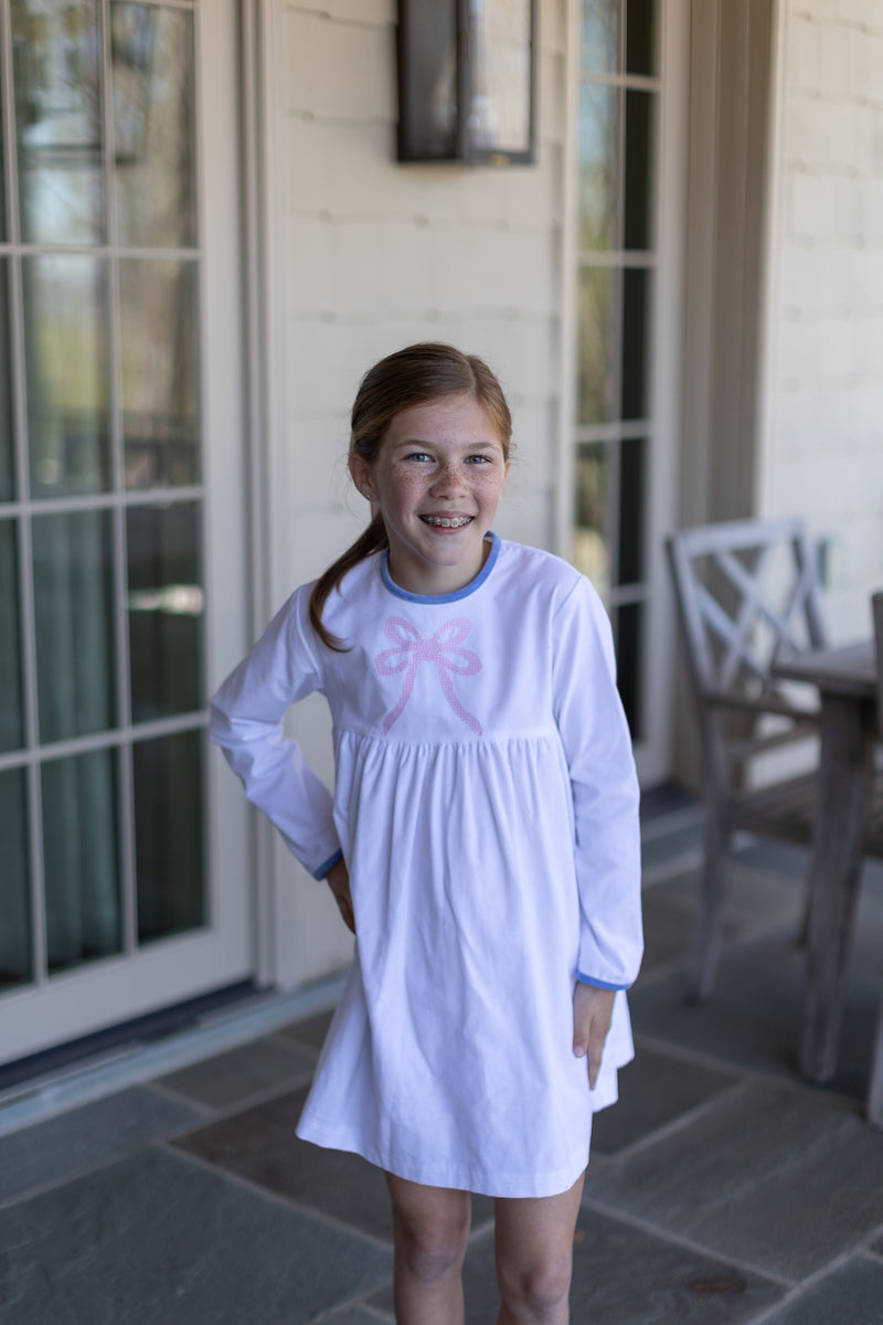 Erin Dress in White Corduroy